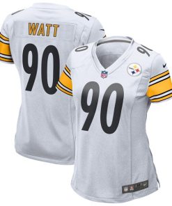 Women's Pittsburgh Steelers T.J. Watt Nike White Player Jersey - Black/Gold