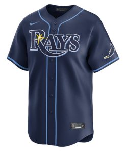 Alternative view of Tampa Bay Rays Nike Away Limited Custom Jersey - Navy
