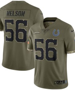 Quenton Nelson Indianapolis Colts Nike 2022 Salute To Service Limited Jersey - Olive