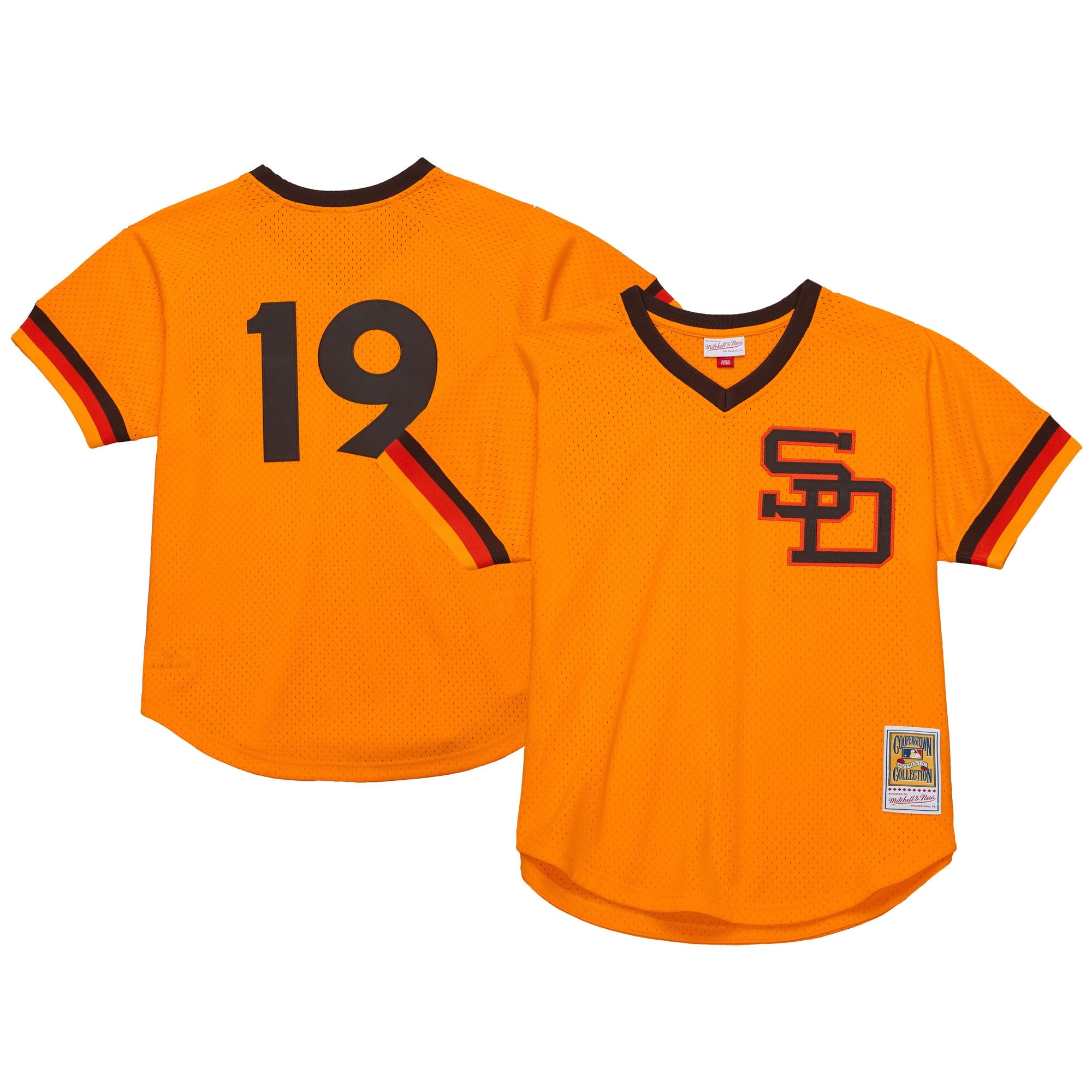 Tony Gwynn San Diego Padres Authentic Batting Practice Jersey - Brown/Gold - Image 5