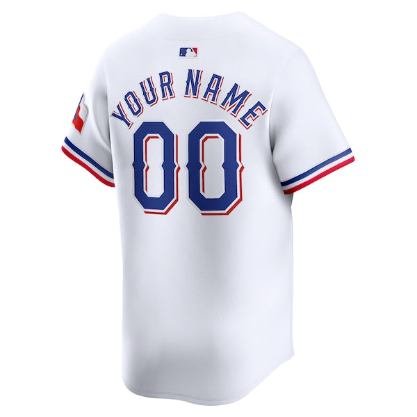 Texas Rangers Nike Home Limited Custom Jersey - White - Image 3