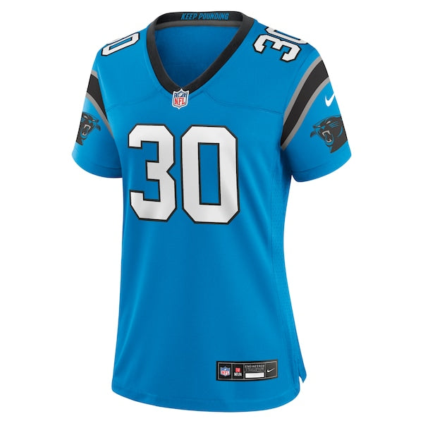 Chuba Hubbard Carolina Panthers Nike Women's Alternate Game Jersey - Blue/Black - Image 3