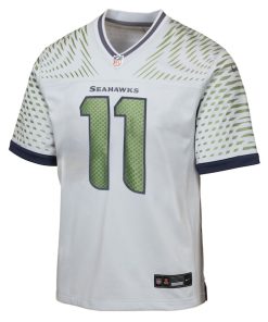 Alternative view of Jaxon Smith-Njigba Seattle Seahawks Nike Youth 2025 Rivalries Collection Game Jersey - Wolf Gray