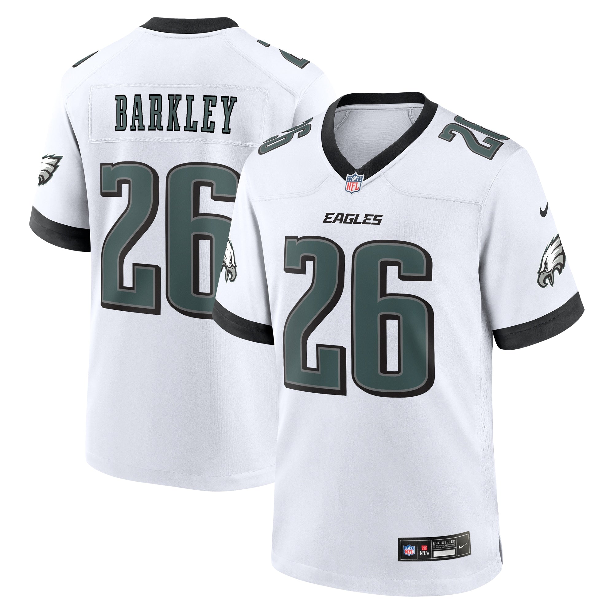 Saquon Barkley Philadelphia Eagles Nike Alternate Game Jersey - Black/Green/Kelly Green/White - Image 7