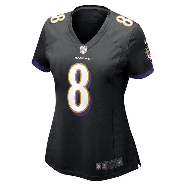 Lamar Jackson Baltimore Ravens Nike Women's Alternate Game Jersey - Black - Image 2