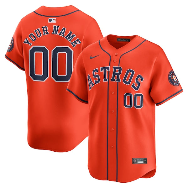 Houston Astros Nike Alternate Limited Custom Jersey?ยจC Orange
