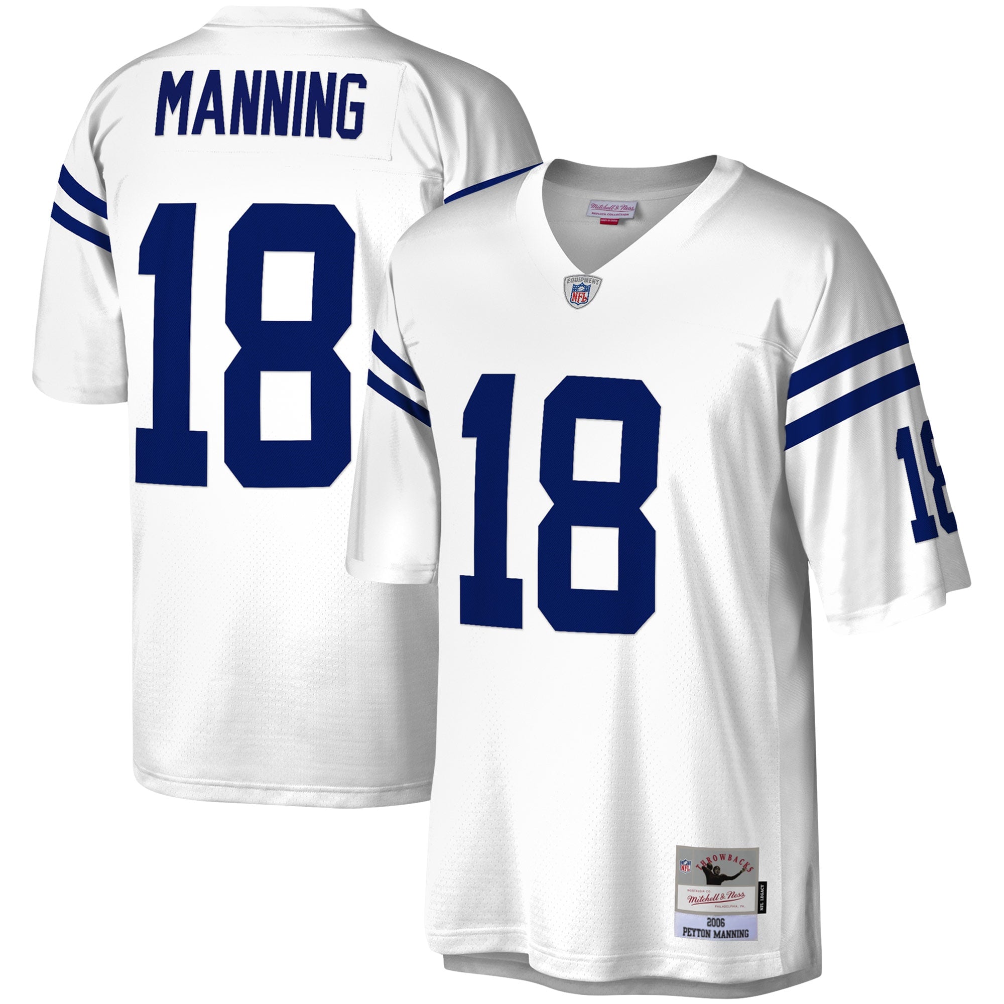 Peyton Manning Indianapolis Colts Legacy Replica Jersey - Royal/White - Image 5