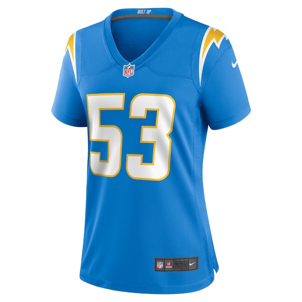 Chris Collins Los Angeles Chargers Nike Women's Team Game Jersey - Powder Blue - Image 2