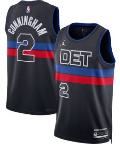 Cade Cunningham Detroit Pistons Jordan Brand Unisex Swingman Jersey - Statement Edition - Black