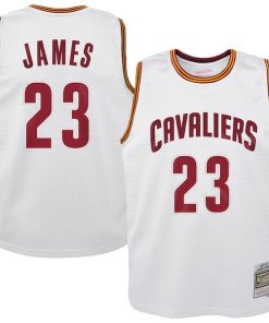 LeBron James Cleveland Cavaliers  Youth 2015-16 Hardwood Classics Swingman Throwback Home Jersey - White