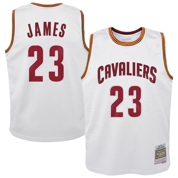LeBron James Cleveland Cavaliers Youth 2015-16 Hardwood Classics Swingman Throwback Home Jersey - White