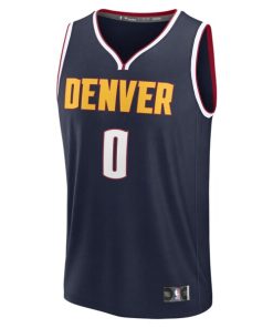 Alternative view of Christian Braun Denver Nuggets  Fast Break Replica Player Jersey - Icon Edition - Navy