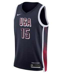 Alternative view of Devin Booker Men's USA Basketball Nike Unisex 2024 Swingman Player Jersey - Navy