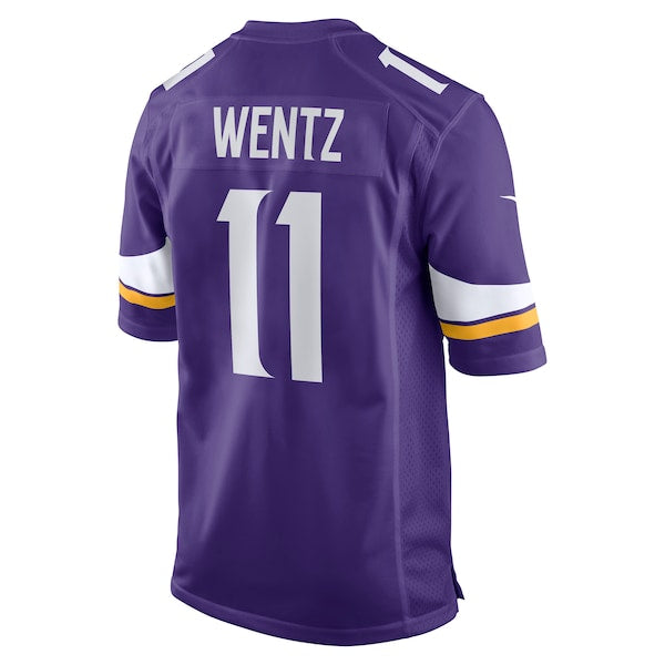 Carson Wentz Minnesota Vikings Nike Team Game Jersey - Purple - Image 3