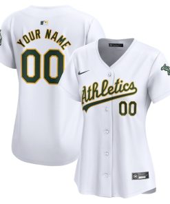Oakland Athletics Nike Women's Home Limited Custom Jersey - White