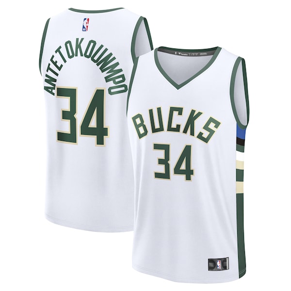 Giannis Antetokounmpo Milwaukee Bucks Fast Break Replica Player Jersey - Association Edition - White