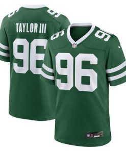 Alternative view of Leonard Taylor III New York Jets Nike Team Game Jersey - Legacy Green