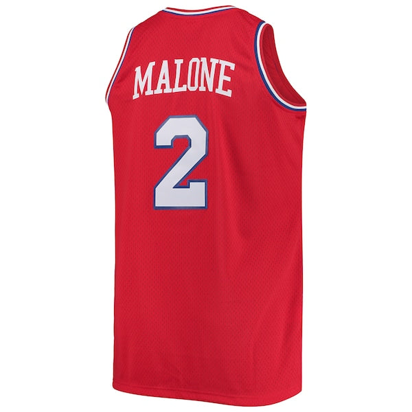 Moses Malone Philadelphia 76ers 1982/83 Big & Tall Hardwood Classics Swingman Jersey - Red - Image 5