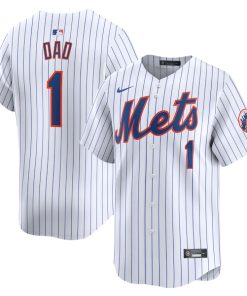 New York Mets Nike #1 Dad Home Limited Jersey - White