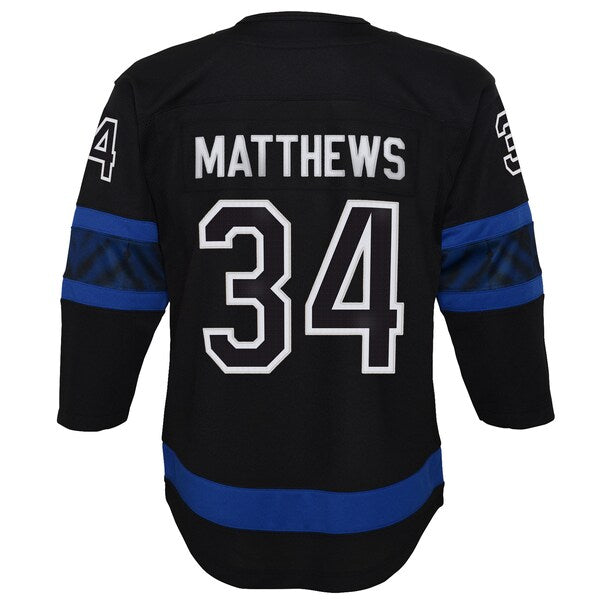 Auston Matthews Toronto Maple Leafs Youth Alternate Premier Player Jersey - Black/Blue - Image 6