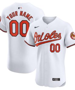 Baltimore Orioles Nike Home Elite Custom Jersey - White