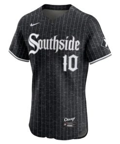 Alternative view of Yoan Moncada Chicago White Sox Nike City Connect Elite Player Jersey - Black