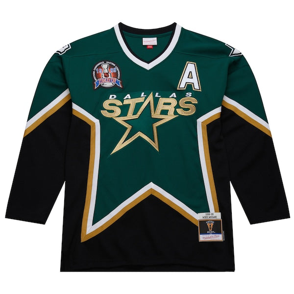 Mike Modano Dallas Stars Alternate Captain 1998-99 Stanley Cup Power Play Jersey - Green - Image 2