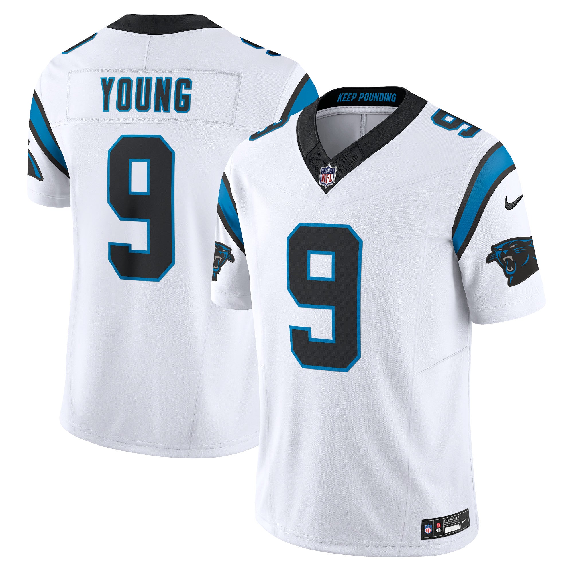Bryce Young Carolina Panthers Nike Vapor F.U.S.E. Limited Jersey - Blue/White - Image 6