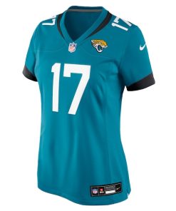 Alternative view of Tim Patrick Jacksonville Jaguars Nike Women's Team Game Jersey -  Teal
