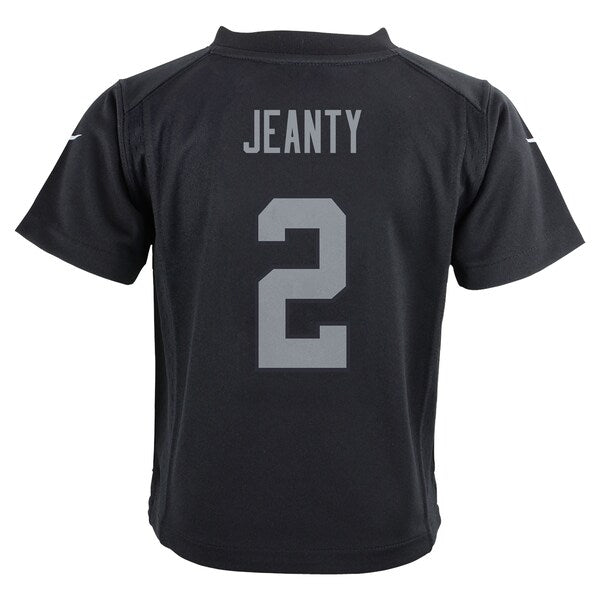 Ashton Jeanty Las Vegas Raiders Nike Preschool Team Player Game Jersey - Black - Image 3