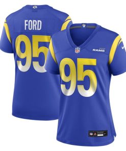 Alternative view of Poona Ford Los Angeles Rams Nike Women's Team Game Jersey -  Royal