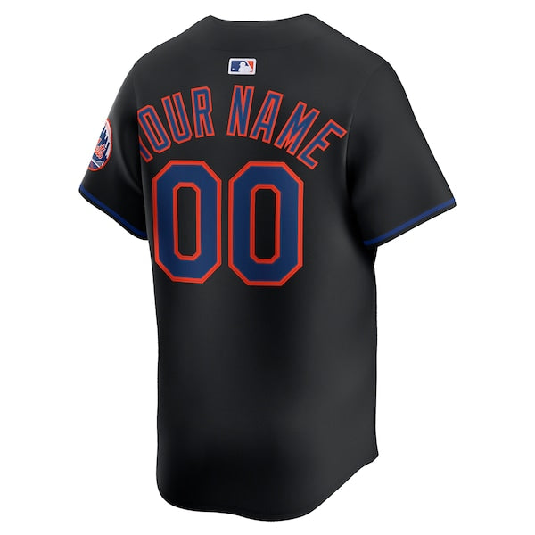 New York Mets Nike Alternate Limited Custom Jersey - Black - Image 3