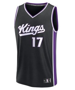Alternative view of Jonas Valan?i¨±nas Sacramento Kings  Fast Break Replica Jersey - Black - Icon Edition