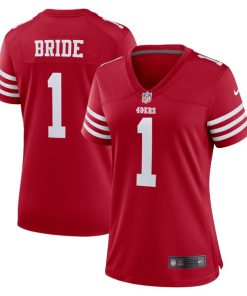 Number 1 Bride San Francisco 49ers Nike Women's Game Jersey - Scarlet