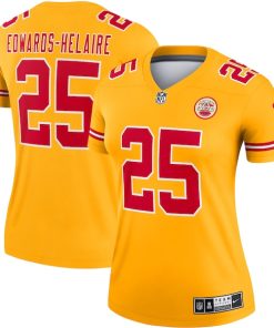 Clyde Edwards-Helaire Kansas City Chiefs Nike Women's Inverted Legend Jersey - Gold