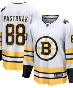 David Pastrnak Boston Bruins  Away Breakaway Player Jersey - White/Black