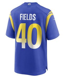 Alternative view of Tony Fields Los Angeles Rams Nike Team Game Jersey -  Royal