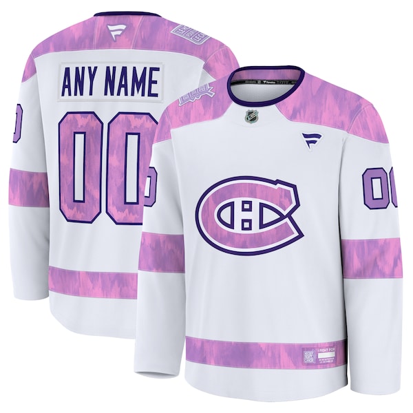 Montreal Canadiens 2024 Hockey Fights Cancer Custom Practice Jersey - White