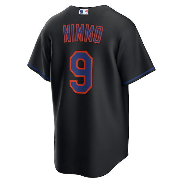 Brandon Nimmo New York Mets Nike Alternate Replica Jersey - Black - Image 3