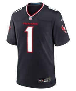 Alternative view of Stefon Diggs Houston Texans Nike Game Jersey - Navy