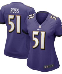 Josh Ross Baltimore Ravens Nike Women's Game Player Jersey - Purple