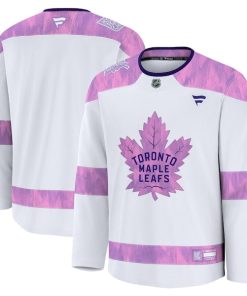 Toronto Maple Leafs  2024 Hockey Fights Cancer Practice Jersey - White