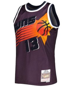Alternative view of Steve Nash Phoenix Suns 1996/97 Hardwood Classics Off-Court Swingman Jersey - Purple