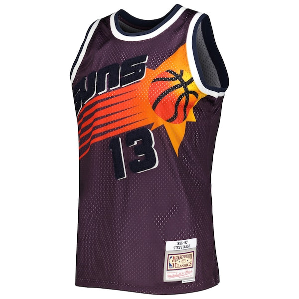 Steve Nash Phoenix Suns 1996/97 Hardwood Classics Off-Court Swingman Jersey - Purple - Image 2