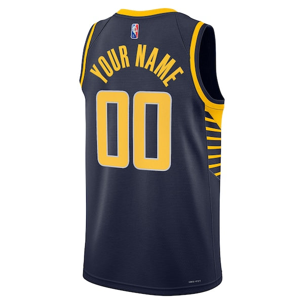 Indiana Pacers Nike 2021/22 Diamond Swingman Custom Jersey - Icon Edition - Navy - Image 3