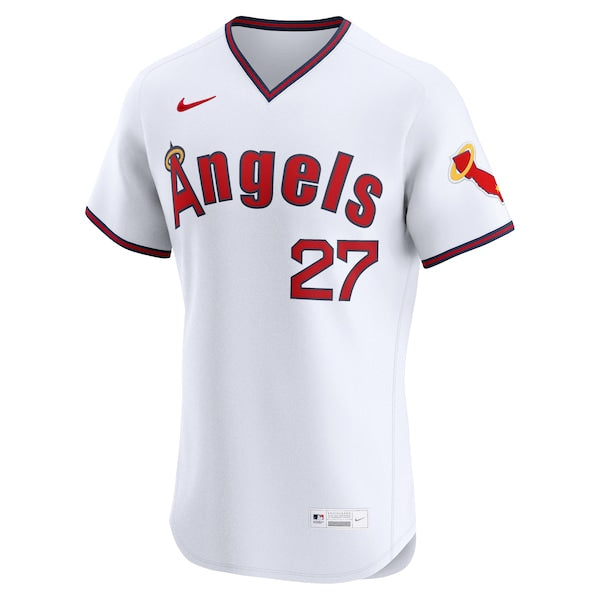 Mike Trout Los Angeles Angels Nike Alternate 2 Elite Jersey - White - Image 2