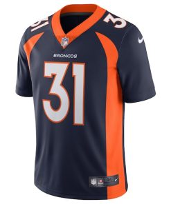 Alternative view of Justin Simmons Denver Broncos Nike Alternate Vapor Limited Jersey - Navy