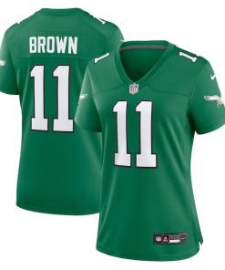 A.J. Brown Philadelphia Eagles Nike Women's Player Jersey - Kelly Green