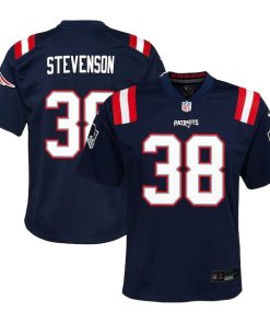 Rhamondre Stevenson New England Patriots Nike Youth Team Player Game Jersey - Navy