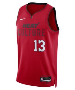 Alternative view of Bam Adebayo Miami Heat Nike Unisex 2024/25 Swingman Player Jersey - City Edition - Red